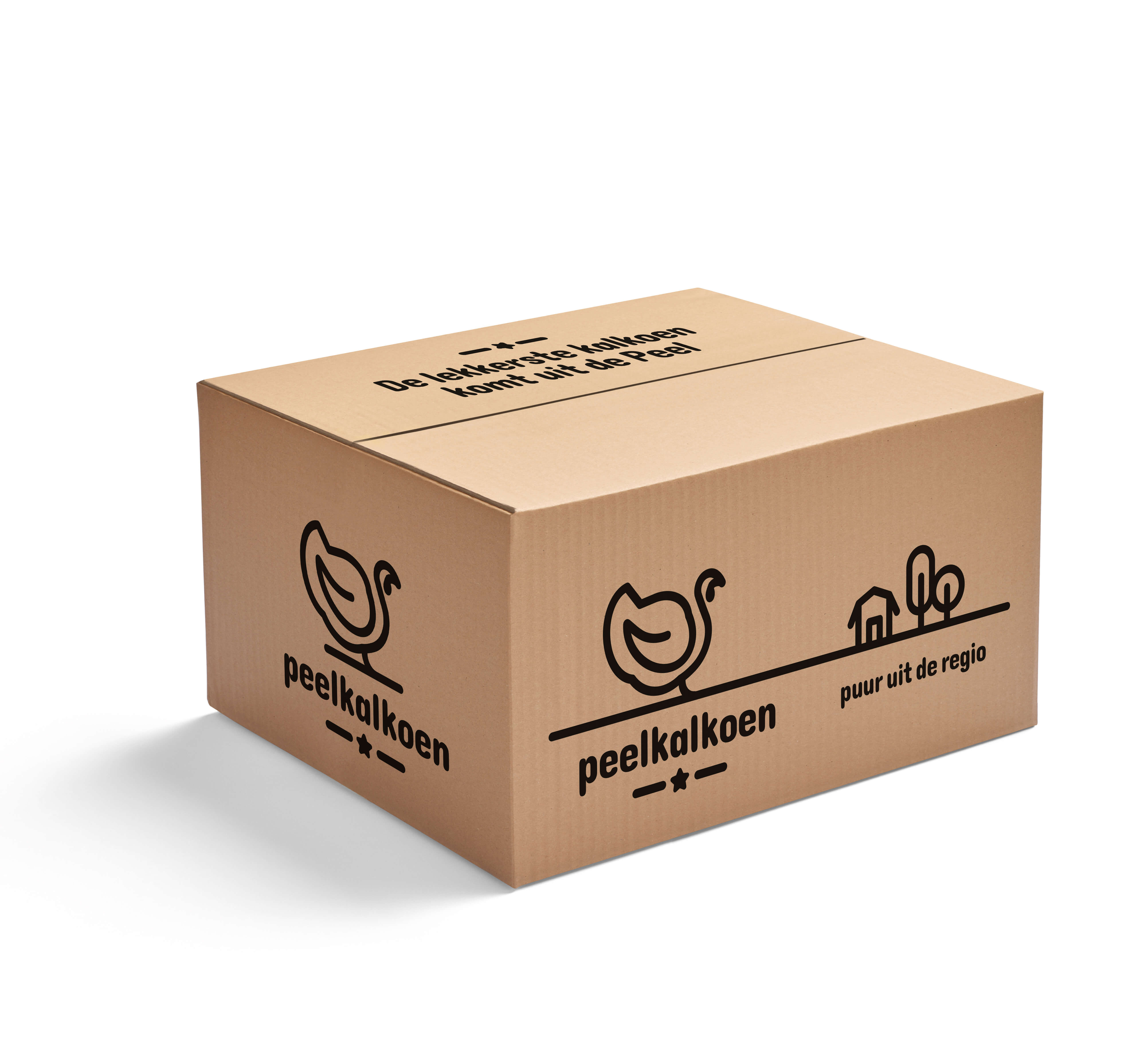 Verpakking Peelkalkoen, speciaal ontwikkeld voor gekoeld of diepgevroren transport, binnen 24 uur geleverd, puur uit de regio, streekproduct